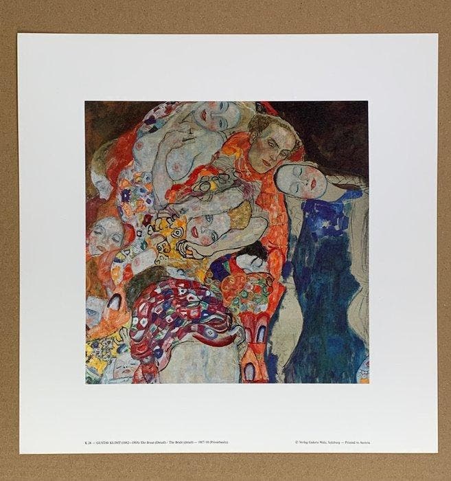 Gustav Klimt (after) - Braut - Bride - Vintage Art Nouveau, Antiquités & Art, Art | Dessins & Photographie