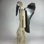 Karol Dusza (XX-XXI) - The bird - 68 cm wooden sculpture, Antiek en Kunst