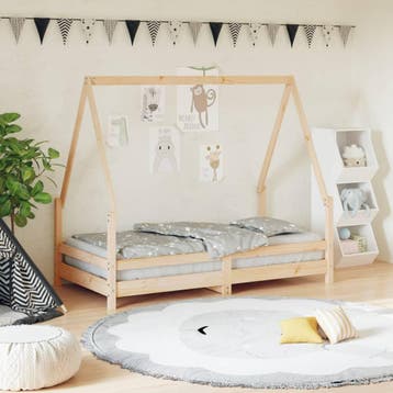 vidaXL Kinderbedframe 80x160 cm massief grenenhout, Verzenden