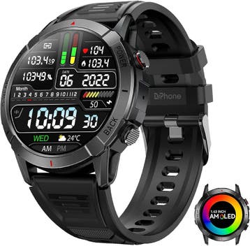 DrPhone SpectraView AMOLED Timepiece - 1.4 Inch - Slimme, Verzenden, Nieuw
