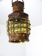 Decorative ships lamp - Messing, Glas, Koper, Metaal