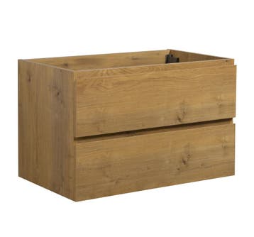 Wastafelkast Angela 80 x 48 cm Eiken Hangend Wastafelmeubel, Verzenden