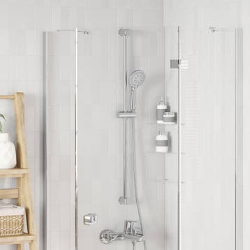 vidaXL Douchkop Houder Chroom 100 cm Roestvrij staal, Doe-het-zelf en Bouw, Verzenden, Nieuw