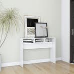 vidaXL Wandtafel 105x30x80 cm bewerkt hout wit, Huis en Inrichting, Tafels | Bijzettafels, Verzenden, Nieuw
