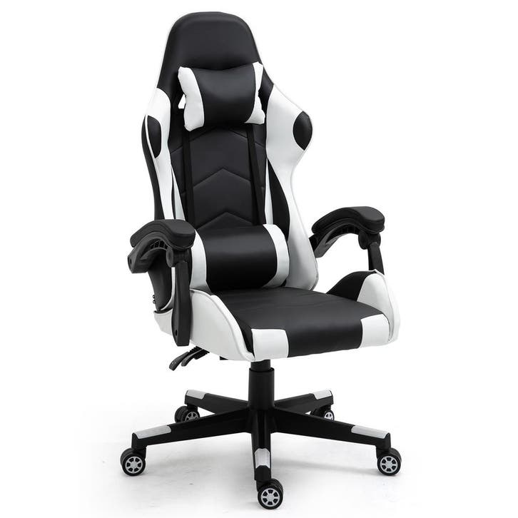 Alora Gaming Stoel X-TREME - Wit Met Nekkussen En, Tuin en Terras, Hand-tuingereedschap, Nieuw