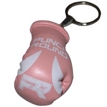 PunchR™ Punch Round Bokshandschoen Sleutelhanger Roze Wit, Sport en Fitness, Boksen, Verzenden, Nieuw, Overige