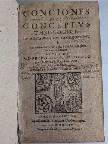 Bessaeus, Petrus - Conciones Sive Conceptus Theologici: In
