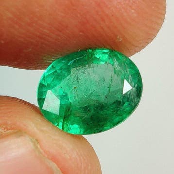 1 pcs Vert Émeraude - 3.07 ct - International Gemological, Bijoux, Sacs & Beauté