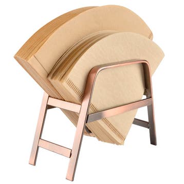 Koffiefilterhouder Modern Zwart/Brons Staal, Verzenden, Nieuw