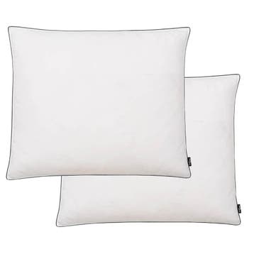 vidaXL Kussens 2 st licht 70x60 cm dons-/verenvulling wit, Huis en Inrichting, Verzenden, Nieuw