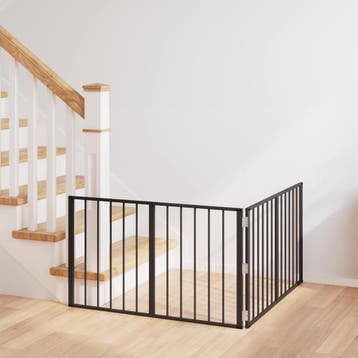 vidaXL Hondendeur 2 st Zwart 100 x 60 cm Gegalvaniseerd, Dieren en Toebehoren, Verzenden, Nieuw