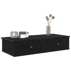 vidaXL Wandschap met lades 80x31x17 cm bewerkt hout zwart, Verzenden, Nieuw