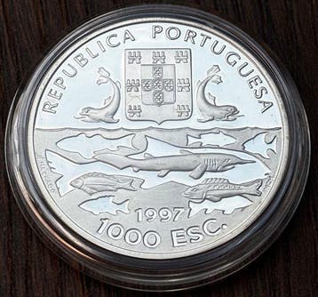 Portugal. Estojo Oficial com Moeda de Prata Proof -