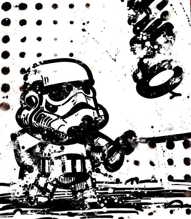Moabit - Super Trooper VS TIE fighter X On the Move Again, Antiek en Kunst, Kunst | Designobjecten