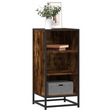 vidaXL Dressoir 35,5x35x76 cm bewerkt hout en metaal gerookt, Verzenden, Nieuw