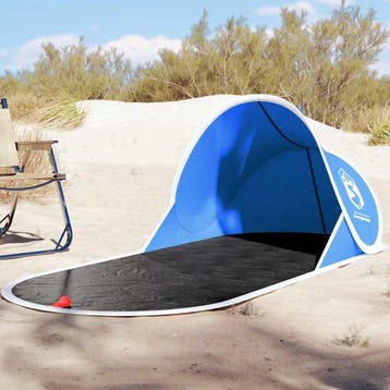 vidaXL Strandtent pop-up waterdicht azuurblauw, Caravans en Kamperen, Tenten, Verzenden, Nieuw