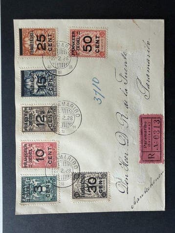 Suriname 1927 - Sceaux de coffre-fort non délivrés - NVPH, Gestempeld