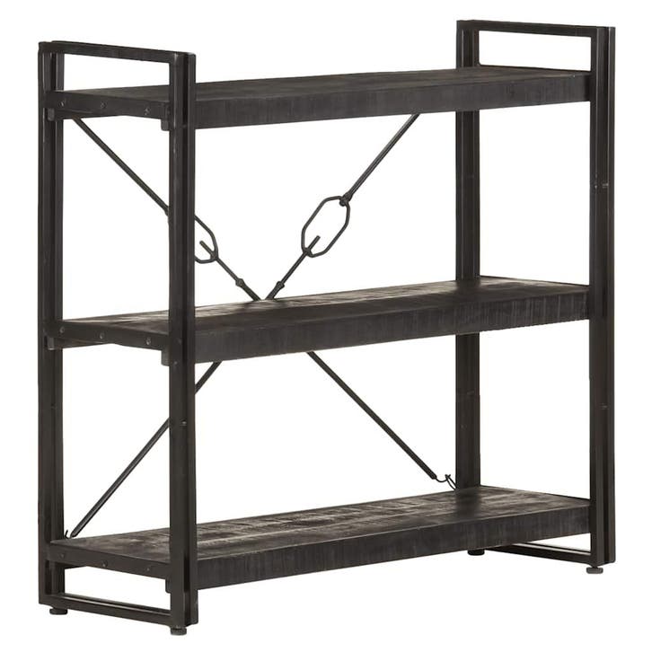 vidaXL Boekenkast met 3 schappen 90x30x80 cm massief, Huis en Inrichting, Kasten | Boekenkasten, Nieuw, Verzenden