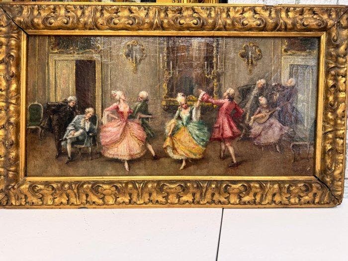 Luigi Pastega (1858 - 1927) - Festa Veneziana, Antiek en Kunst, Kunst | Schilderijen | Klassiek