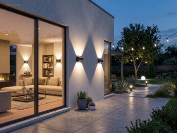(16x) 7.5W LED Wandlamp design zand zwart warm...