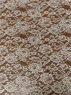 san Leucio - Élégante dentelle florale blanc nacré - Textile, Antiek en Kunst, Antiek | Tapijten, Tafelkleden en Textiel