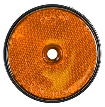 Ronde reflector (oranje, 6 cm diameter, 1 cm dikte, met sch, Verzenden