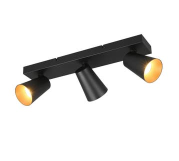 Trio SHARP plafondspot | GU10 Fitting | mat zwart | Ø 8 cm |, Verzenden