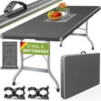 Inklapbare tafel - Klaptafel - Vouwtafel - 220x70 cm - Grijs, Verzenden, Nieuw