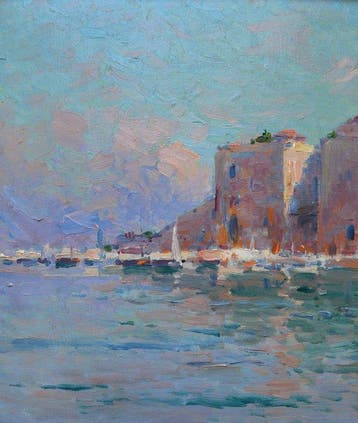 Alexandre Isailoff(1855-1934) - Le port de Villefranche sur