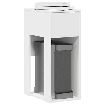 vidaXL Computertorenstandaard met lade 30x44x74 cm wit, Verzenden