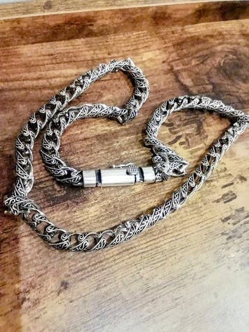 Zonder minimumprijs - Halsketting 88,32 gram, zilver S925,