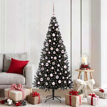 vidaXL Kerstboom Zwart 180 cm PVC, Verzenden