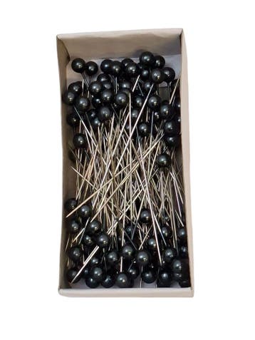 Parelspelden Push pin Black 6 mm Set 120, Nieuw