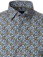 Blauw Gebloemd Venti Overhemd Kent Boord Modern Fit, Verzenden, Nieuw