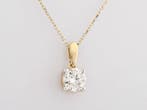 Halsketting - 14 karaat Geel goud - 1.09ct. tw. Diamant