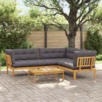 vidaXL 4 Stuk Tuinpallet Sofa Eenheden Massief Acacia Hout, Verzenden, Nieuw