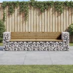 vidaXL Tuinbank schanskorfontwerp 244x71x65,5 cm, Verzenden, Nieuw