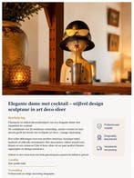 Buste, Elegante dame met cocktail – stijlvol design