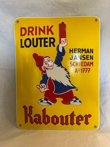 Emaille bord drink louter kabouter - Emaille bord - Emaille