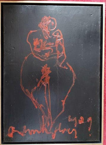 Anton Heyboer (1924-2005) - Madonna = Moeder met kind