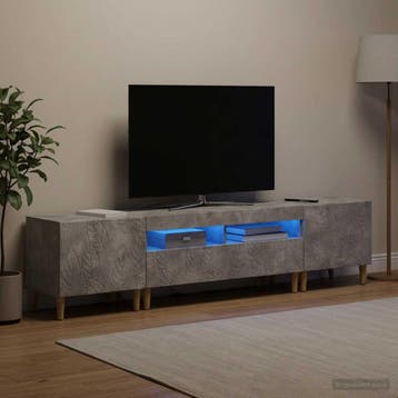 vidaXL 3-delige LED TV-kast DELFT Betongrijs Bewerkt hout, Verzenden, Nieuw