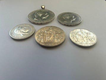 Allemagne, Empire Collection of 5 coins, 2, 3, 5 Mark