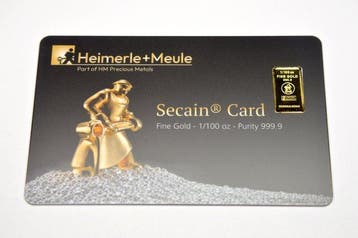 Duitsland. Gold Bar Heimerle+Meule 1/100oz (.999) (Zonder, Postzegels en Munten