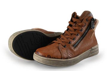 Rieker Veterboots in maat 39 Cognac, Kleding | Dames, Overige kleuren, Verzenden, Overige typen, Gedragen