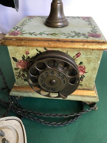Analoge telefoon - Hout - werkende retrotelefoon, Antiek en Kunst