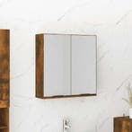vidaXL Badkamerkast met spiegel 64x20x67 cm gerookt, Verzenden