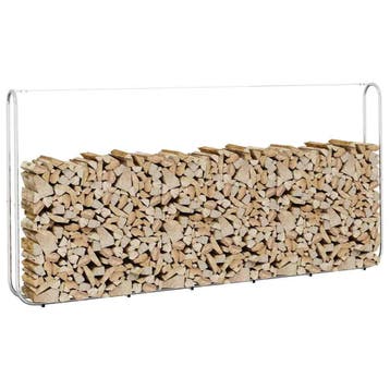 vidaXL Haardhoutrek 300x25x150 cm gegalvaniseerd staal, Tuin en Terras, Verzenden