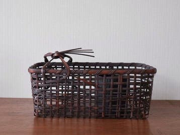 Vase - Bambou - Japon - Panier de fleurs, Antiquités & Art