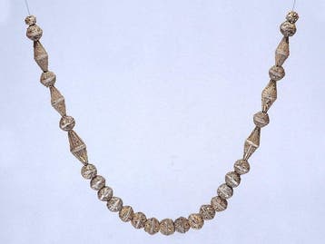 Zilver, Verguld - Kralensnoer - Granuleerde zilveren kralen