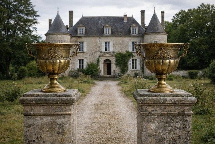 Jardinière (2) - Metaal - Exclusief paar klassieke, Antiquités & Art, Curiosités & Brocante